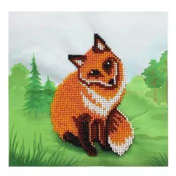 Б-0097 Набор для вышивания бисером 'Бисеринка' 'Лисичка', 20*20 см
