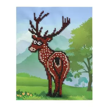 Б-0098 Набор для вышивания бисером 'Бисеринка' 'Кто здесь?', 16*20 см