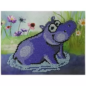 Б-0107 Набор для вышивания бисером 'Бисеринка' 'Чудо-бегемот', 20*15 см
