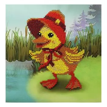 Б-0109 Набор для вышивания бисером 'Бисеринка' 'Уточка', 18*18 см