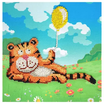 Б-0124 Набор для вышивания бисером Бисеринка 'Тигруля' 20*19,5см