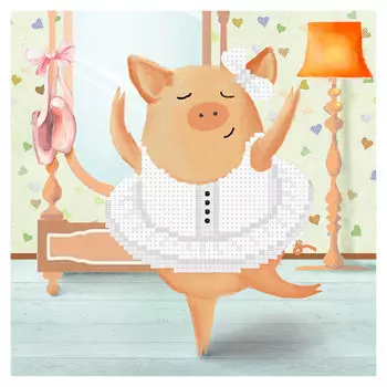 Б-0131 Набор для вышивания бисером Бисеринка 'Балерина' 17*17см