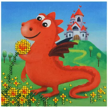 Б-0201 Набор для вышивания бисером Бисеринка 'Дракоша' 12*12см