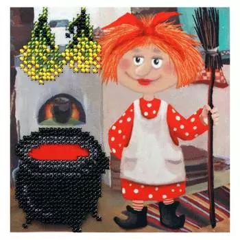 Б-0203 Набор для вышивания бисером Бисеринка 'Бабаёжка' 12*12см