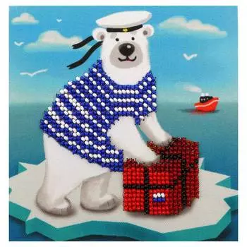 Б-0206 Набор для вышивания бисером Бисеринка 'Почтальон' 12*12см