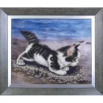 Б-052 Набор для вышивания бисером 'Магия канвы' 'Полосатик', 37,5х31 см