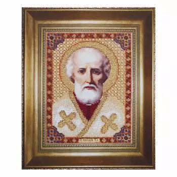 Б-1001 Набор для вышивания бисером 'Чарівна Мить' 'Икона святителя Николая Чудотворца', 17,3*23,5 см