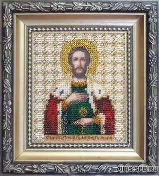 Б-1030 Набор для вышивания бисером 'Чарівна Мить' 'Икона великий князь Александр Невский', 11*9 см