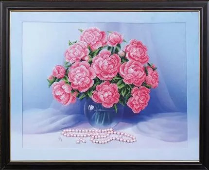 Б-176 Набор для вышивания бисером 'Магия канвы' 'Настроение 'Пионы', 50х40 см