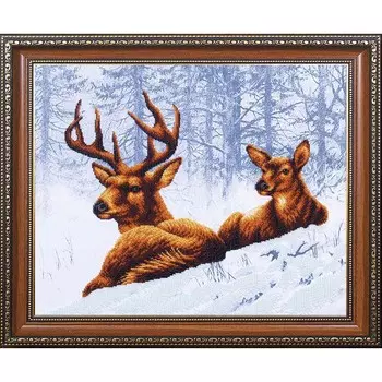 Б-255 Набор для вышивания бисером 'Магия канвы' 'Благородные олени', 49х29 см