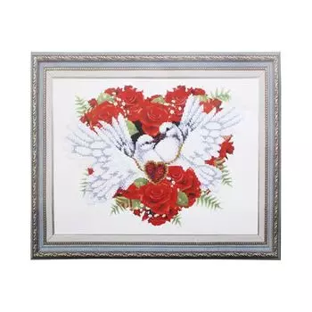 Б-309 Набор для вышивания бисером 'Магия канвы' 'С любовью!!!', 30х24 см