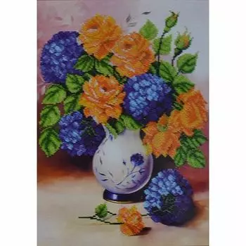 Б-321 Набор для вышивания бисером 'Магия канвы' 'Цветочная феерия', 25,5х38,5 см