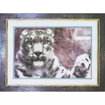 Б-540 Набор для вышивания бисером 'Чарівна Мить' 'Снежный барс', 27*40 см