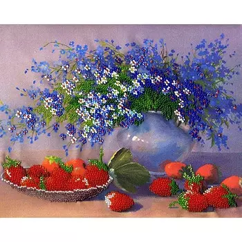 Б-565 Набор для вышивания бисером 'Чарівна Мить' 'Незабудки', 21*27,5см