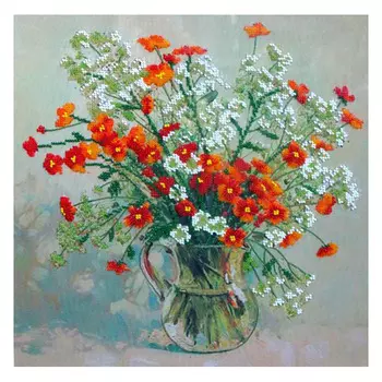 Б-613 Набор для вышивания бисером 'Чарівна Мить' 'Летний букет', 31*31 см