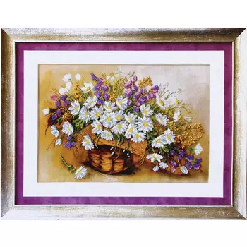 Б-614 Набор для вышивания бисером 'Чарівна Мить' 'Ромашки колокольчики', 39*27 см