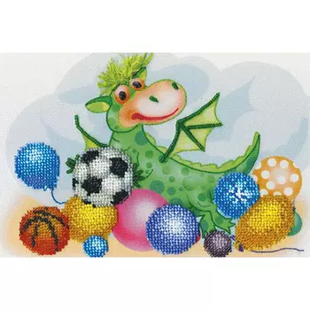 Б-627 Набор для вышивания бисером Чарівна Мить 'Дракон-спортсмен' 14*20,5см