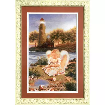 Б-672 Набор для вышивания бисером 'Чарівна Мить' 'Ангел с жемчужиной', 20*32 см