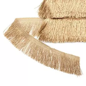 Бахрома 0390-0310 63мм*25м (189 беж/золотой/A673 светло-песочный)