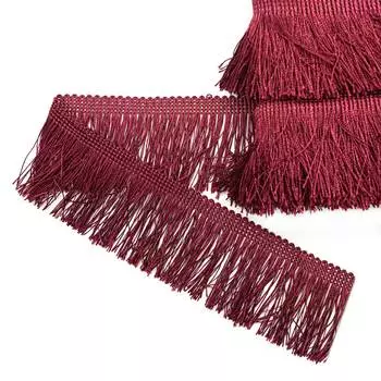 Бахрома 0390-0310 63мм*25м (527 бордовый/A579 грязно-бордовый)