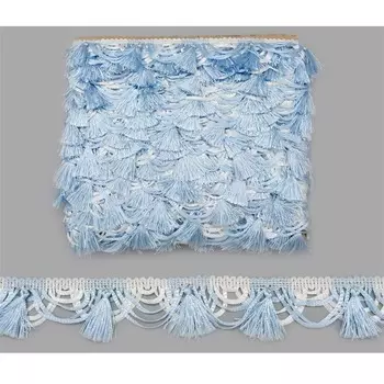 Бахрома CT-24, 0390-0240 кисти*25м (А502/785 бел/голубой)