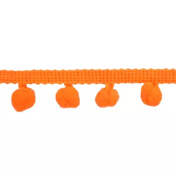Бахрома с помпонами 20мм*17м (09 флуоресцентный оранжевый)