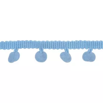 Бахрома с помпонами 20мм*17м (22 голубой)
