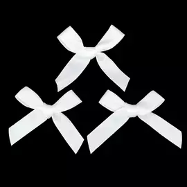 Бантики пришивные, 8шт/упак (белый)