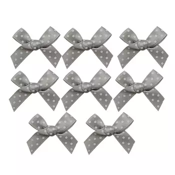 Бантики пришивные, 8шт/упак (бежевый горох)