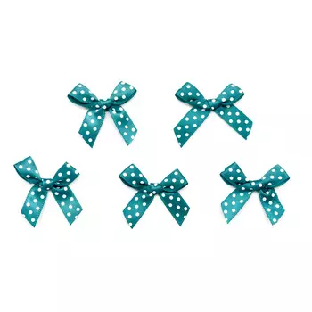 Бантики пришивные, 8шт/упак (изумруд горох)