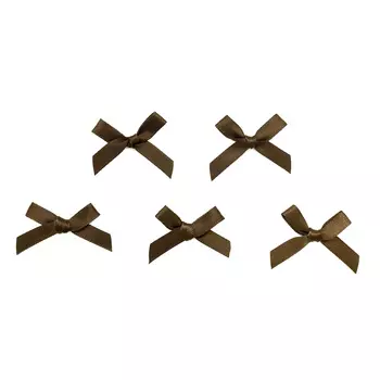 Бантики пришивные, 8шт/упак (коричневый)
