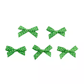 Бантики пришивные, 8шт/упак (зеленый горох)