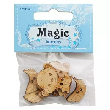 BBL002-MX-P2 Набор пуговиц 'Мартышки', упак./6 шт., Magic Buttons
