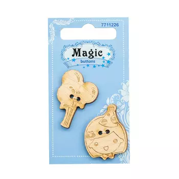 BBL023-MX-V Набор пуговиц 'Девочка', упак./2 шт., Magic Buttons