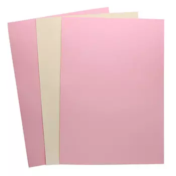 БД0001 Бумага двухсторонняя А4 КОМПЛЕКТ 3шт. Розовый/Кремовый