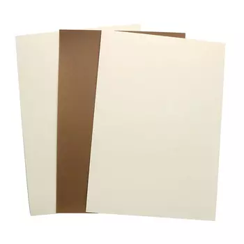 БД0007 Бумага двухсторонняя А4 КОМПЛЕКТ 3шт. Коричневый/Кремовый