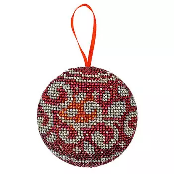 БИ-117 Набор для вышивания бисером Созвездие 'Новогодний шарик' 8*8 см