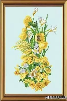 Бис3004 Рисунок на канве для вышивки бисером 'Солнечный букет'
