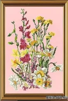 Бис3005 Рисунок на канве для вышивки бисером 'Полевые цветы'