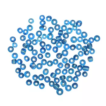 Бисер Астра 6/0, 15г (33B голубой/прозр.серебрист.центр(квад.отв.))