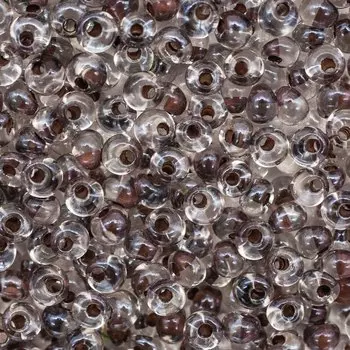 Бисер Drops 5/0 (~4,5мм) (38618) прозрачный с цветным центром, 50гр Preciosa