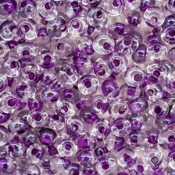 Бисер Drops 5/0 (~4,5мм) (38628) прозрачный с цветным центром, 50гр Preciosa