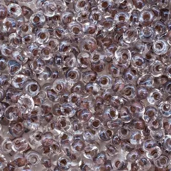 Бисер Drops 8/0 (~3мм) (38618) прозрачный с цветным центром, 50гр Preciosa