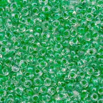 Бисер Drops 8/0 (~3мм) (38656) прозрачный с цветным центром, 50гр Preciosa