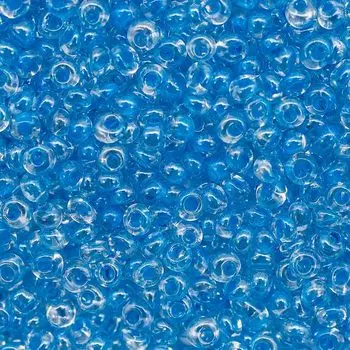 Бисер Drops 8/0 (~3мм) (38665) прозрачный с цветным центром, 50гр Preciosa