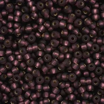 Бисер прозрачный матовый с серебр.центром 10/0 (27060), круг.отв., 50гр Preciosa