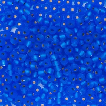 Бисер прозрачный с сереб. центр. матовый 5/0 (37050), круг. отв., 50г Preciosa