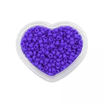 Бисер, (стекло), 11/0, 8 (+/-0,5) гр, цвет M48 синий/непрозр.матовый, Astra&amp;Craft