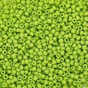 Бисер, (стекло), 11/0, упак./20 гр., 'Астра' (44 салат/непрозрачный)