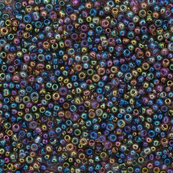 Бисер, (стекло), 11/0, упак./20 гр., 'Астра' (176 грязно-сиреневый/прозр.радужный)